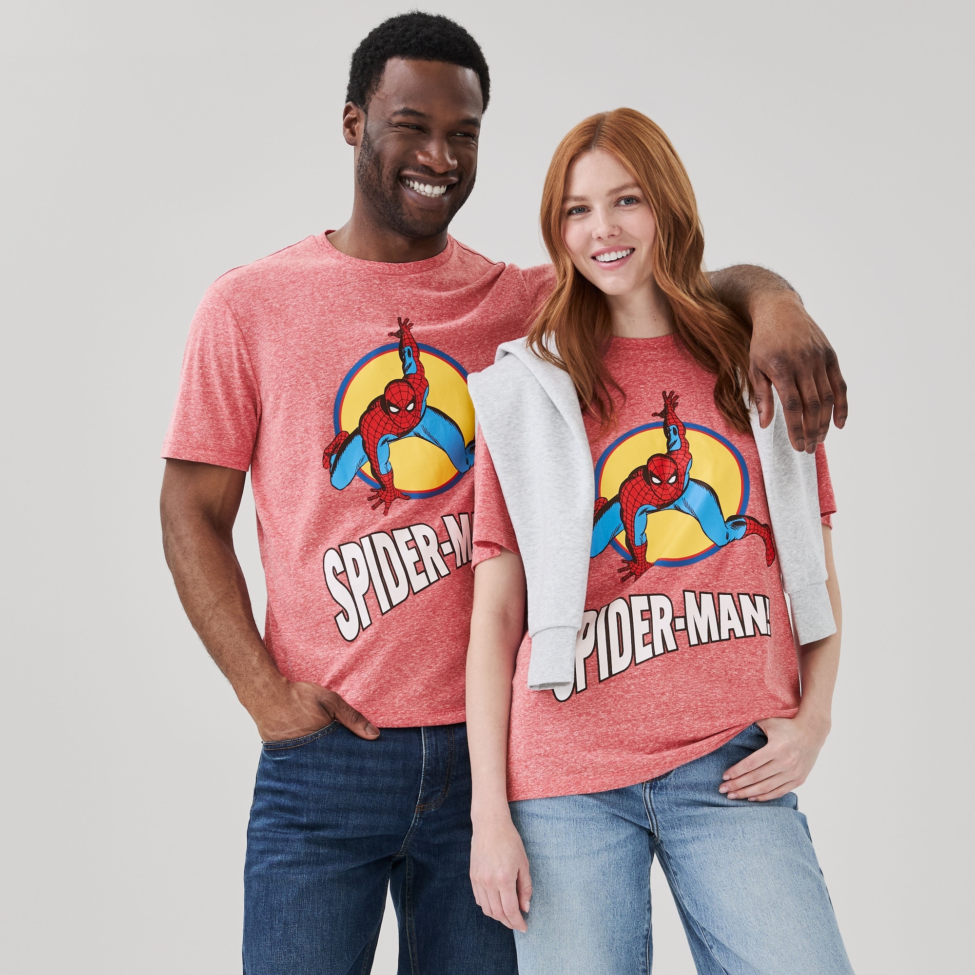 Adult Marvel Spider-Man Graphic T-Shirt in Red Mix from Joe Fresh