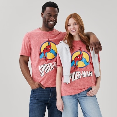 T-shirt imprimé Spider-Man de Marvel pour adultes - Mélange De Rouge