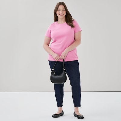 T-shirt ajusté essentiel Femmes+ - Rose