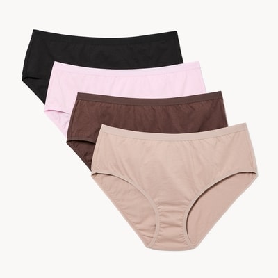 Women+ Organic Cotton 4-Pack Brief - Brown