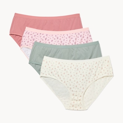Ens. de 4 culottes en coton biologique Femmes+ - Assorties