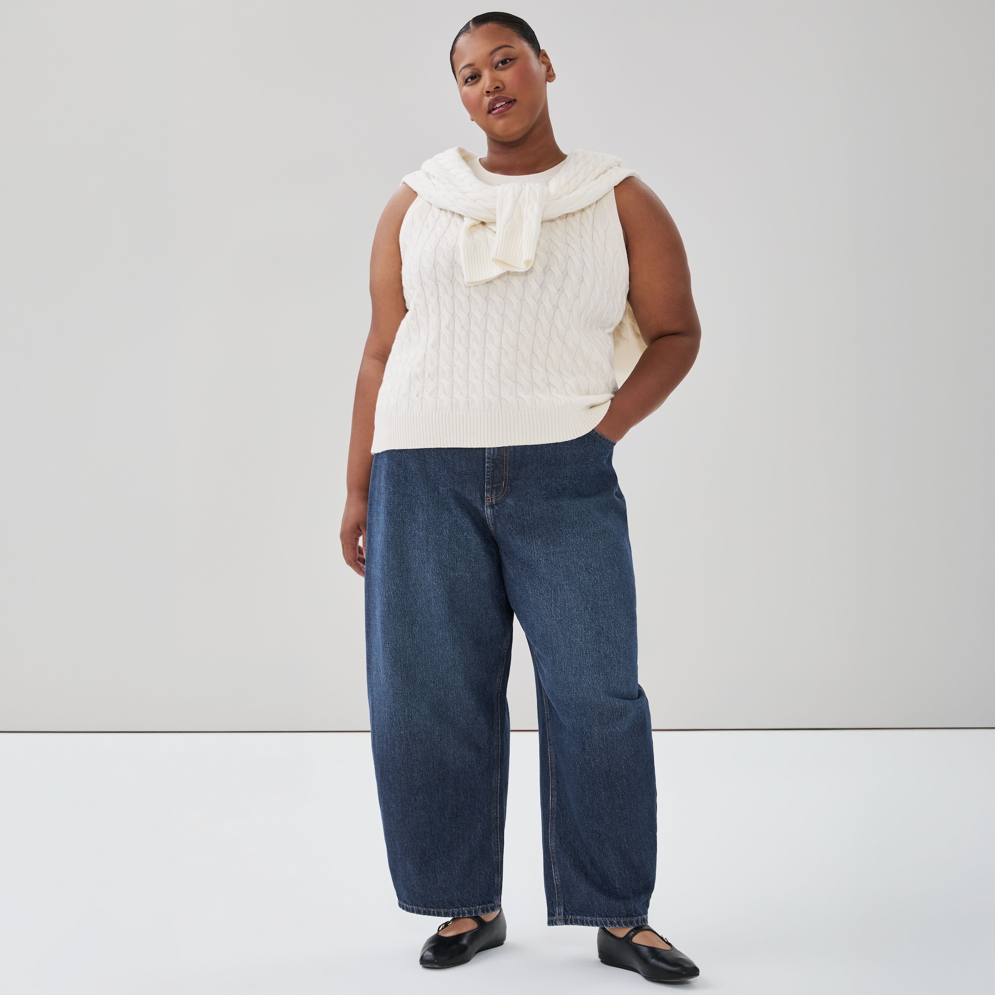 完売品 タグ付新品★leinwande　Cable Knit Camisole Women+ Cable Knit Tank in Cream from Joe Fresh