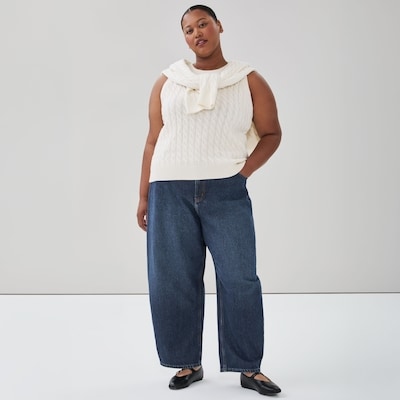 Cami à mailles torsadées Femmes+ - Crème