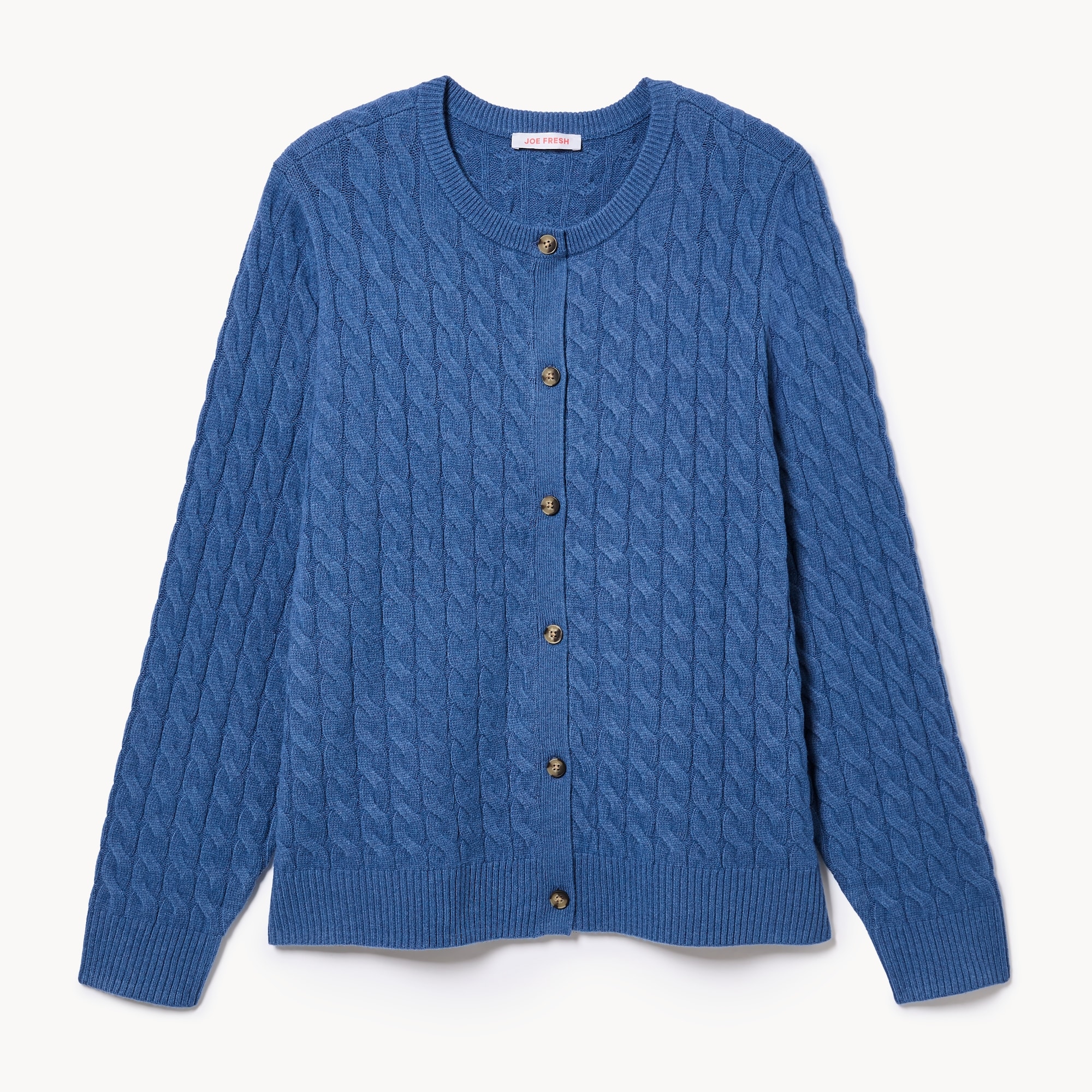 Cable Knit Cardigan in Blue from Joe Fresh