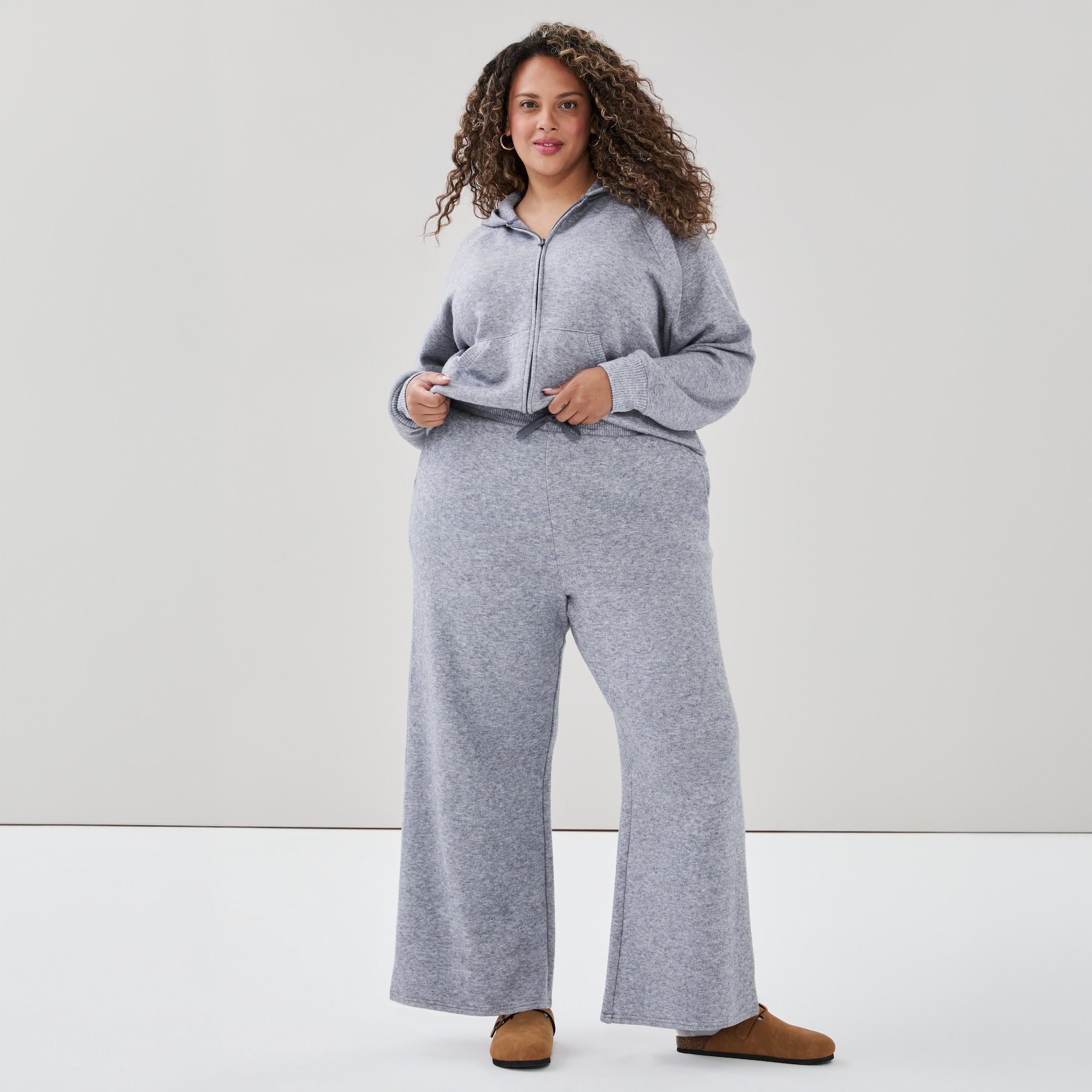 Pantalon sans attache à jambe large Femmes+