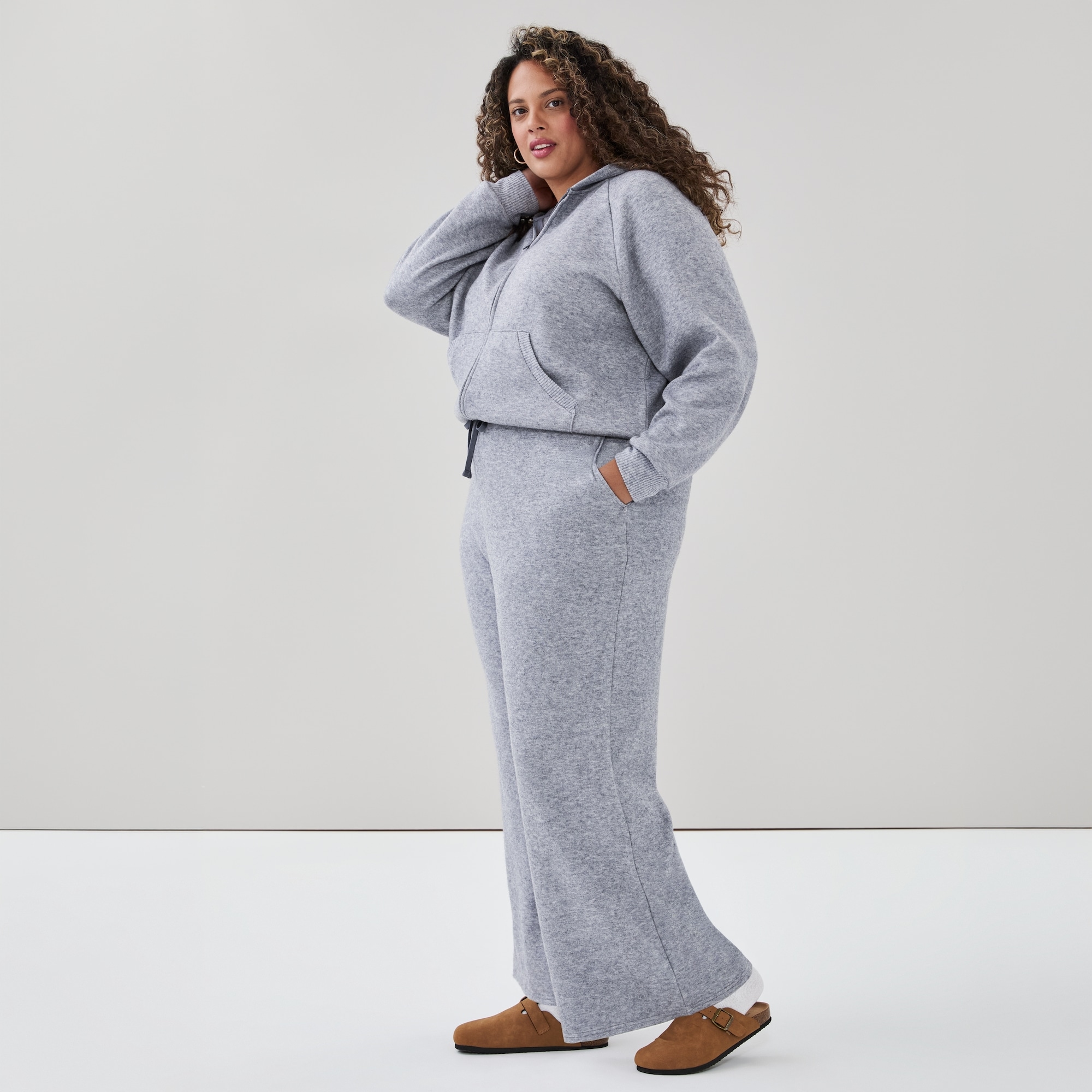 Pantalon sans attache à jambe large Femmes+