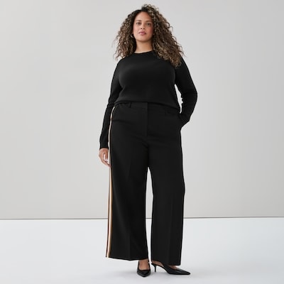 Women+ Cotton Cashmere Blend Sweater - JF Black