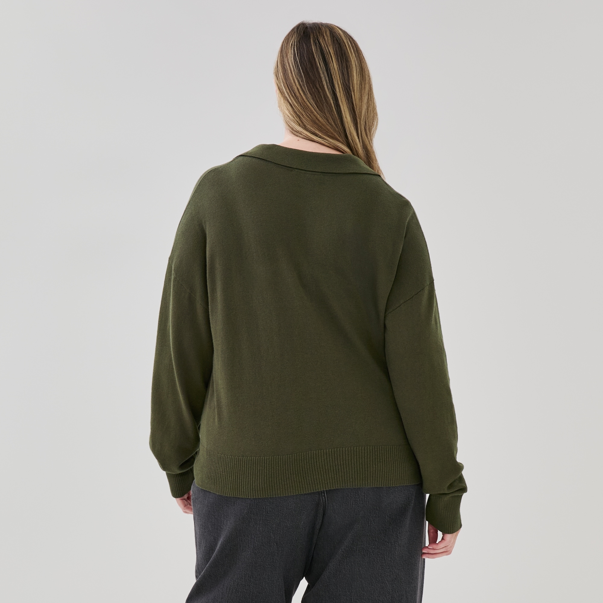 Women+ Cotton Cashmere Blend Polo Sweater