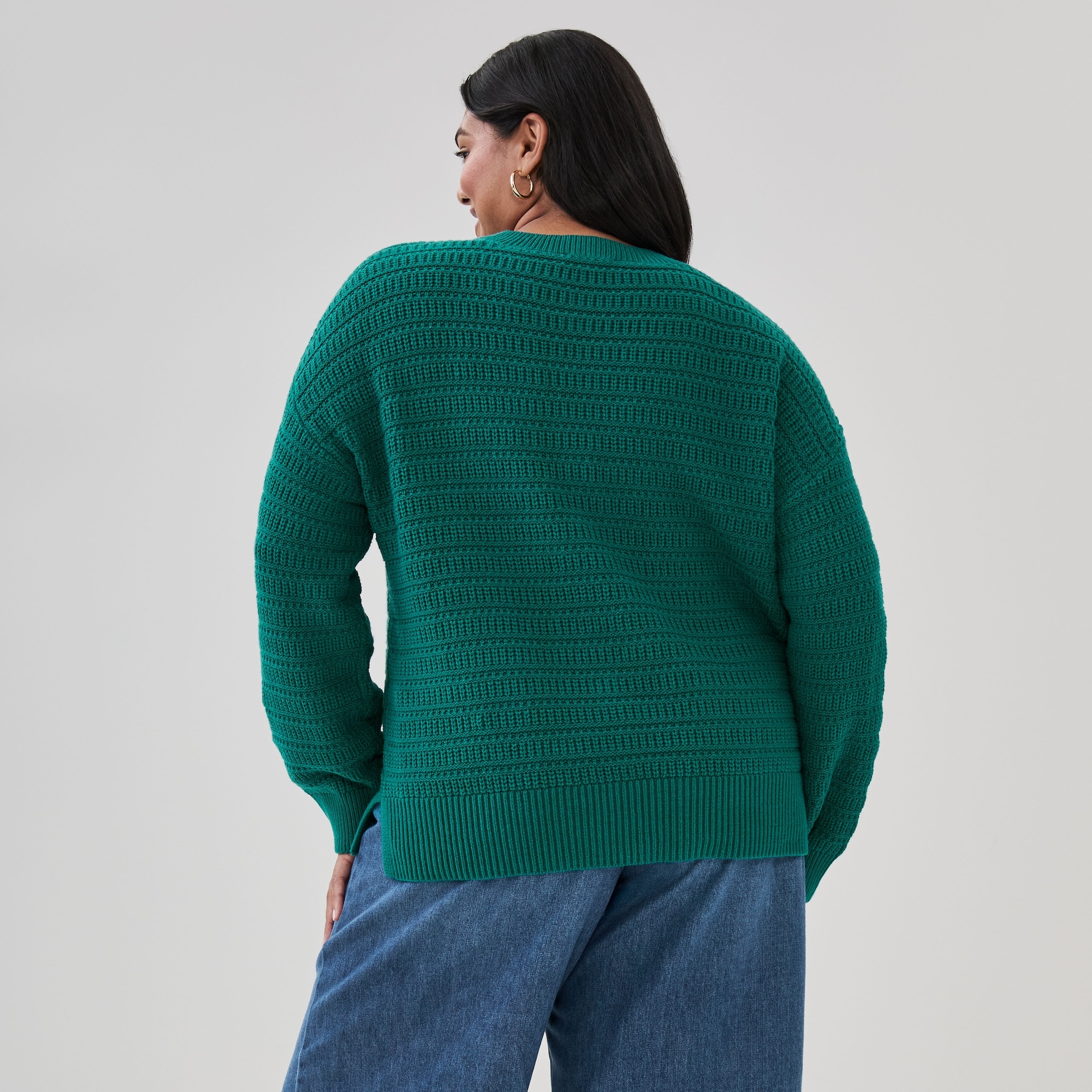 Chandail en tricot ouvert Femmes+