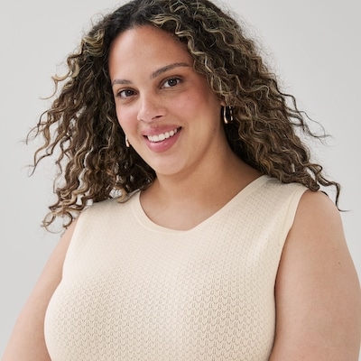 Women+ Pointelle Tank - Cream