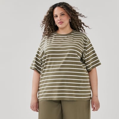 T-shirt ample Femmes+ - Vert Kaki