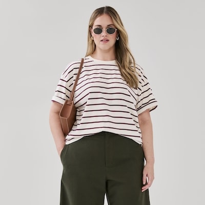 Women+ Oversized T-Shirt - Cream