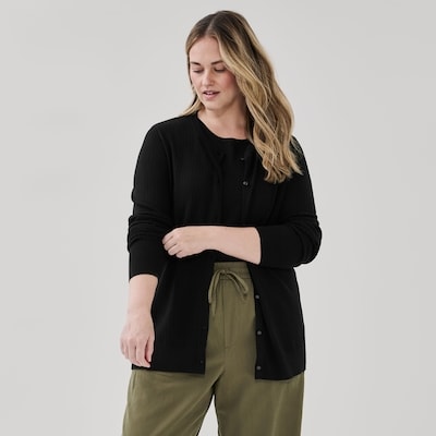 Women+ Pointelle Cardigan - JF Black