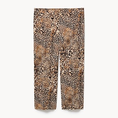 Women+ Printed Wide Leg Pant - Brown