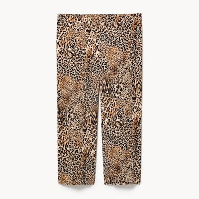 Pantalon imprimé à jambe large Femmes+ - Brun