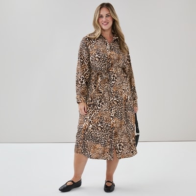 Joe Fresh Women+ Printed Midi Shirt Dress 1 ea, $49.00/1ea
