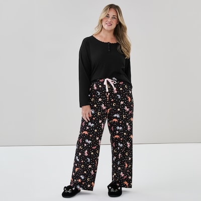 Women+ Printed Sleep Pant - JF Black
