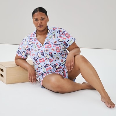 Pyjama imprimé Femmes+ - Bleu