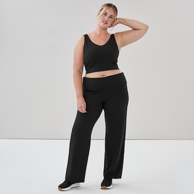 Women+ Active Foldover Waist Pant - Black