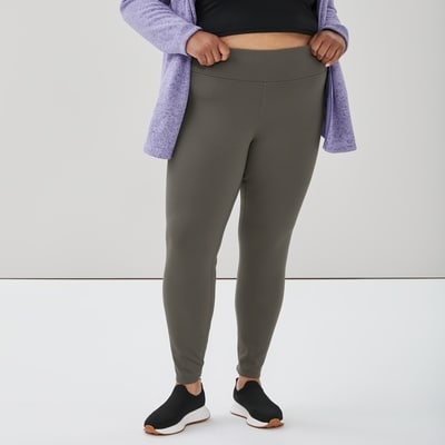 Legging sport en molleton Femmes+ - Olive Foncé