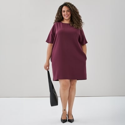 Minirobe à manches chauve-souris Femmes+ - Prune foncé