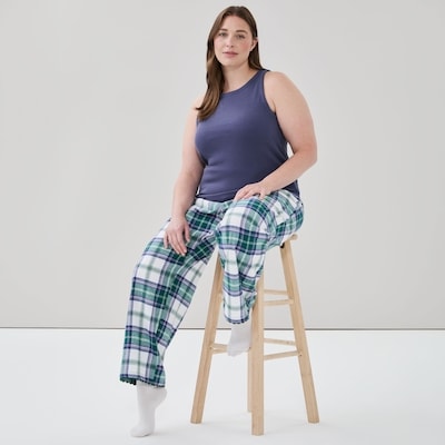 Cami de nuit en tricot côtelé Femmes+ - Bleu Foncé