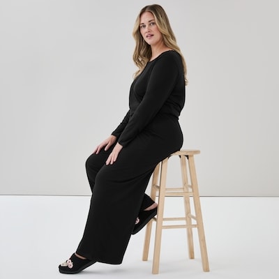 Pantalon de nuit à jambe large Femmes+ - Noir