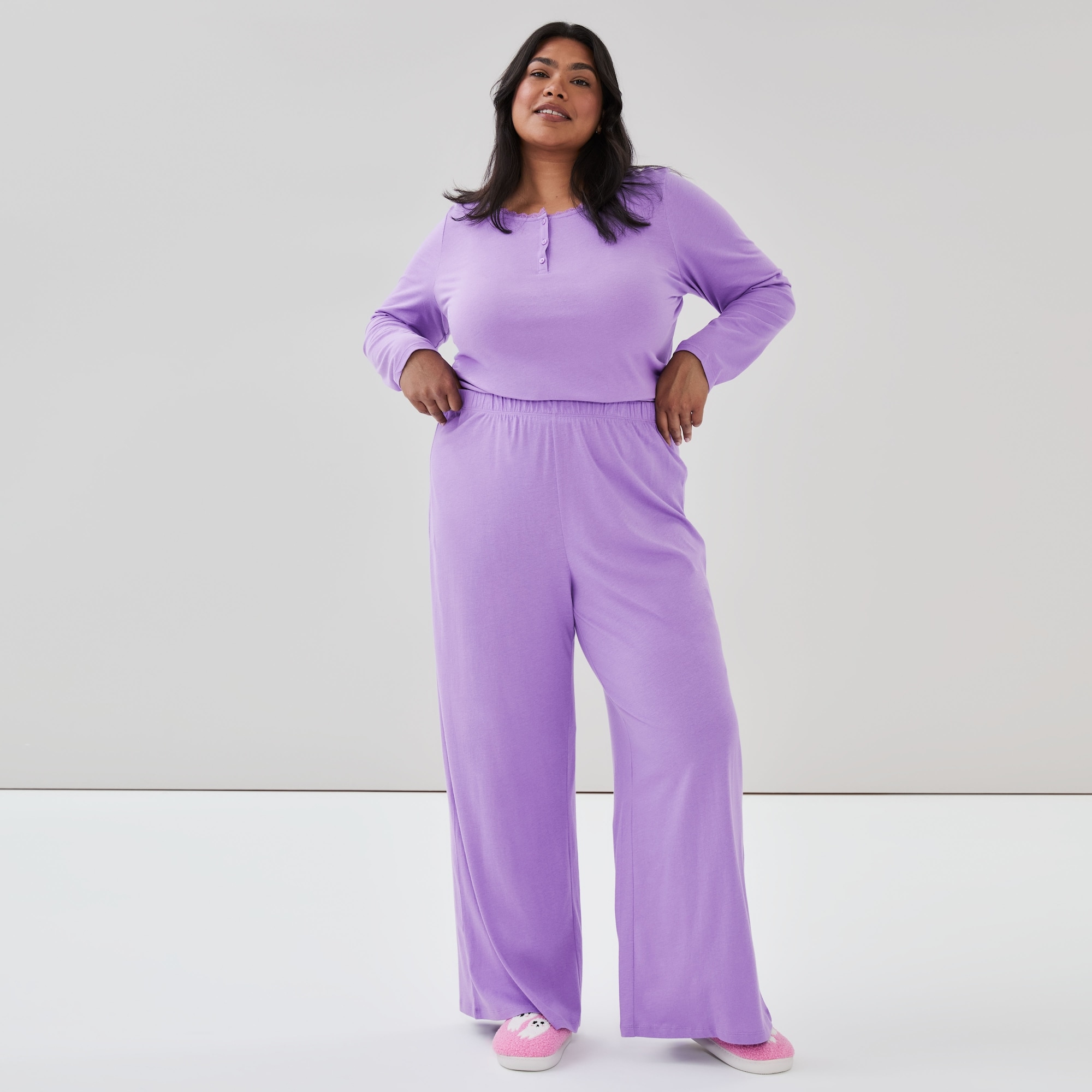 Pantalon de nuit à jambe large Femmes+