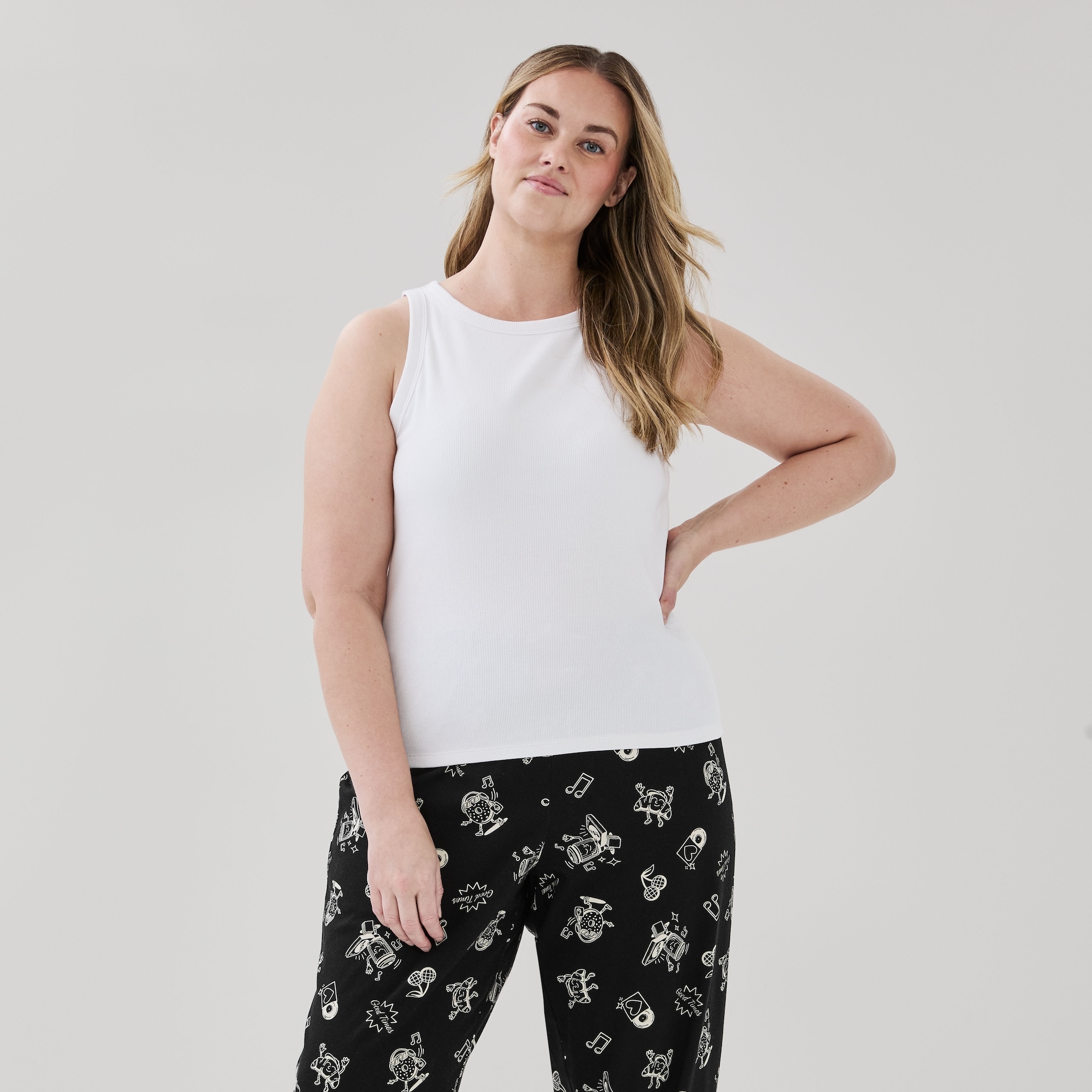 Cami de nuit en tricot côtelé Femmes+
