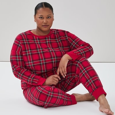 Pyjama des Fêtes Femmes+ - Rouge Foncé