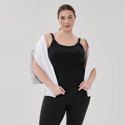 Cami sport côtelée Femmes+ - Noir