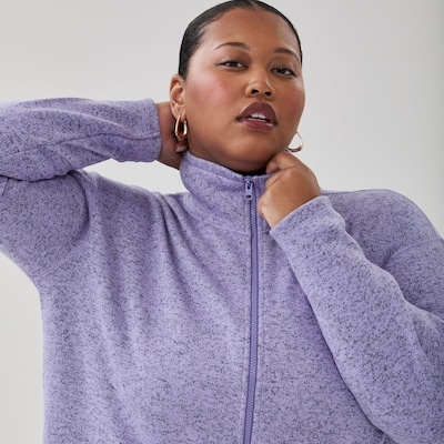 Women+ Active Fleece Zip-Up Jacket - Purple Mix