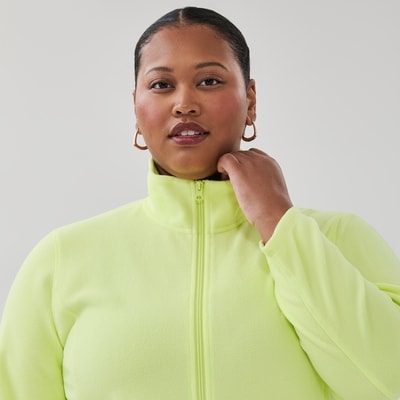 Veste sport en micromolleton Femmes+ - Vert lime