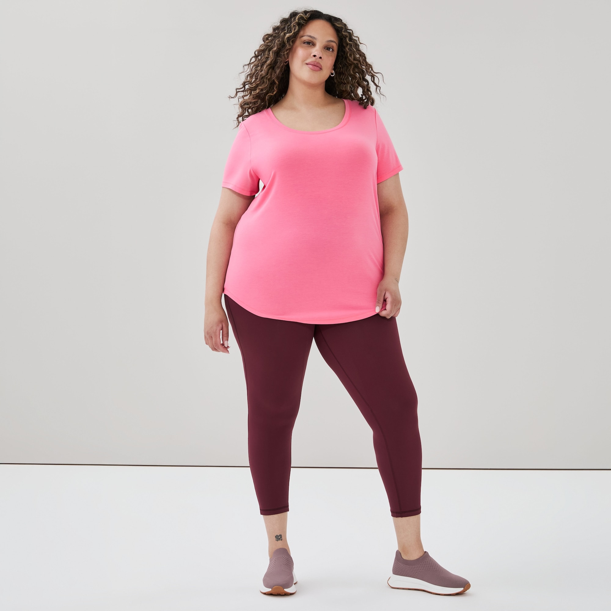T-shirt sport à col rond Femmes+