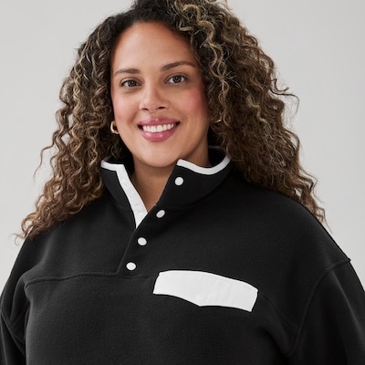 Chandail sport en tissu polaire Femmes+ - Noir