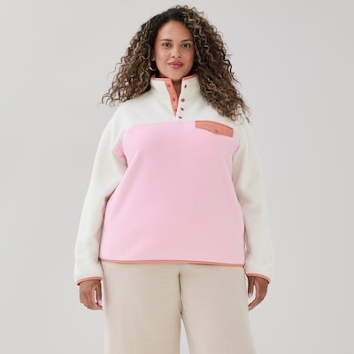 Chandail sport en tissu polaire Femmes+ - Rose Pâle