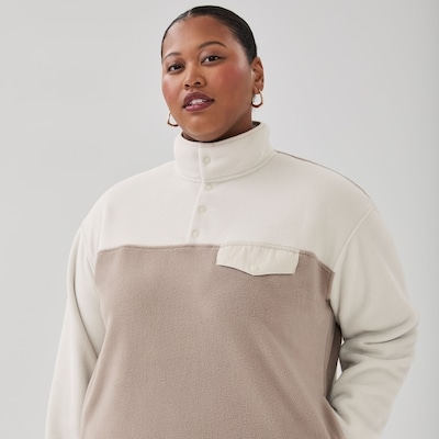 Women+ Active Polar Fleece Pullover - Light Brown