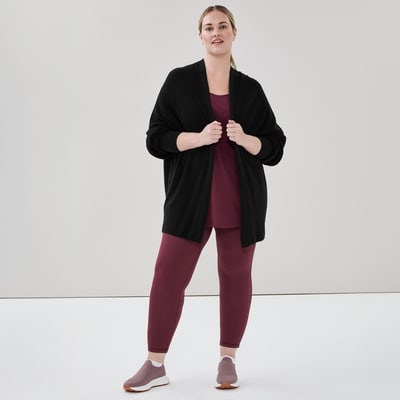 Cardigan sport en tricot Femmes+ - Noir