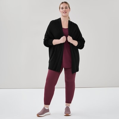 Cardigan sport en tricot Femmes+ - Noir