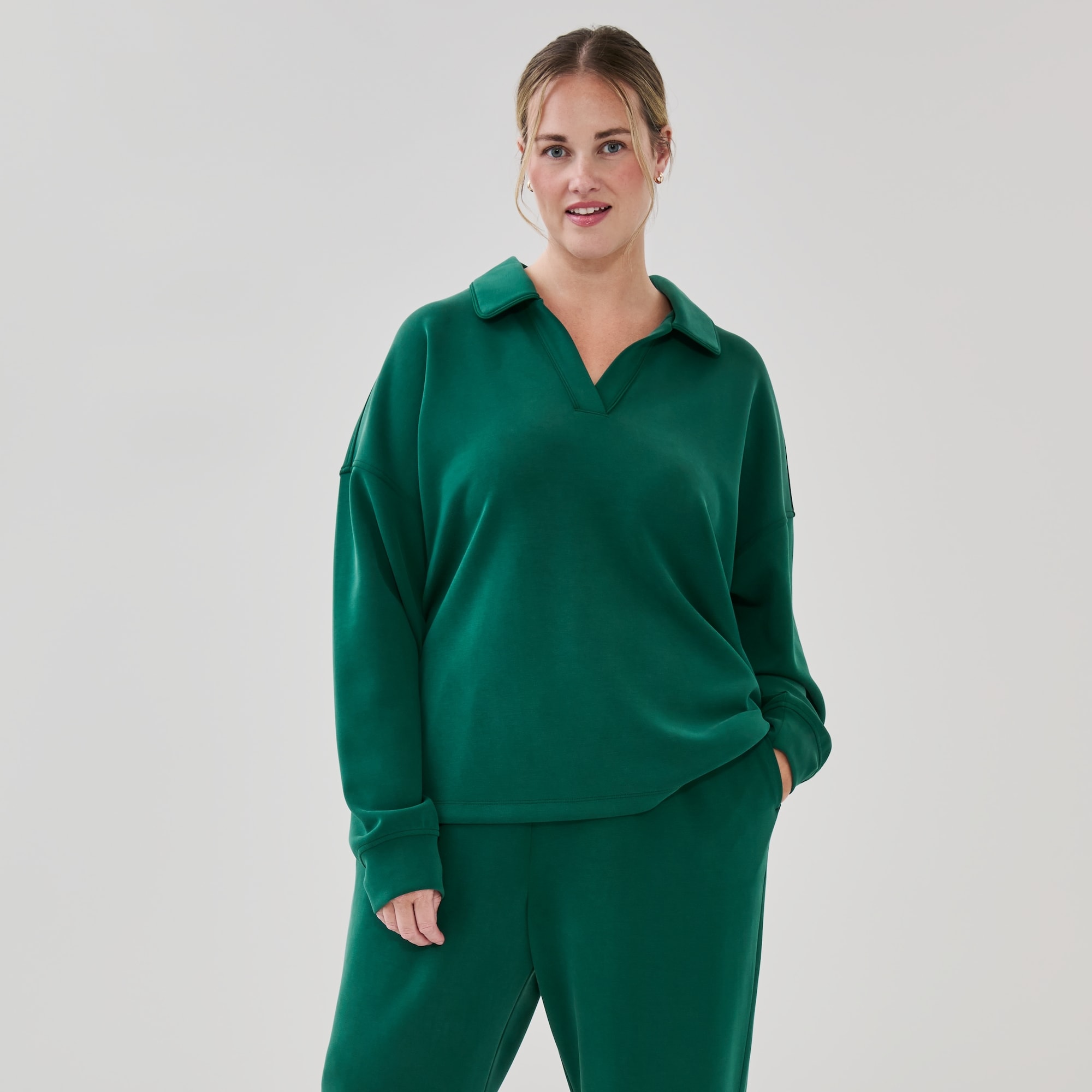 Women+ Active SoftWash Polo Sweatshirt