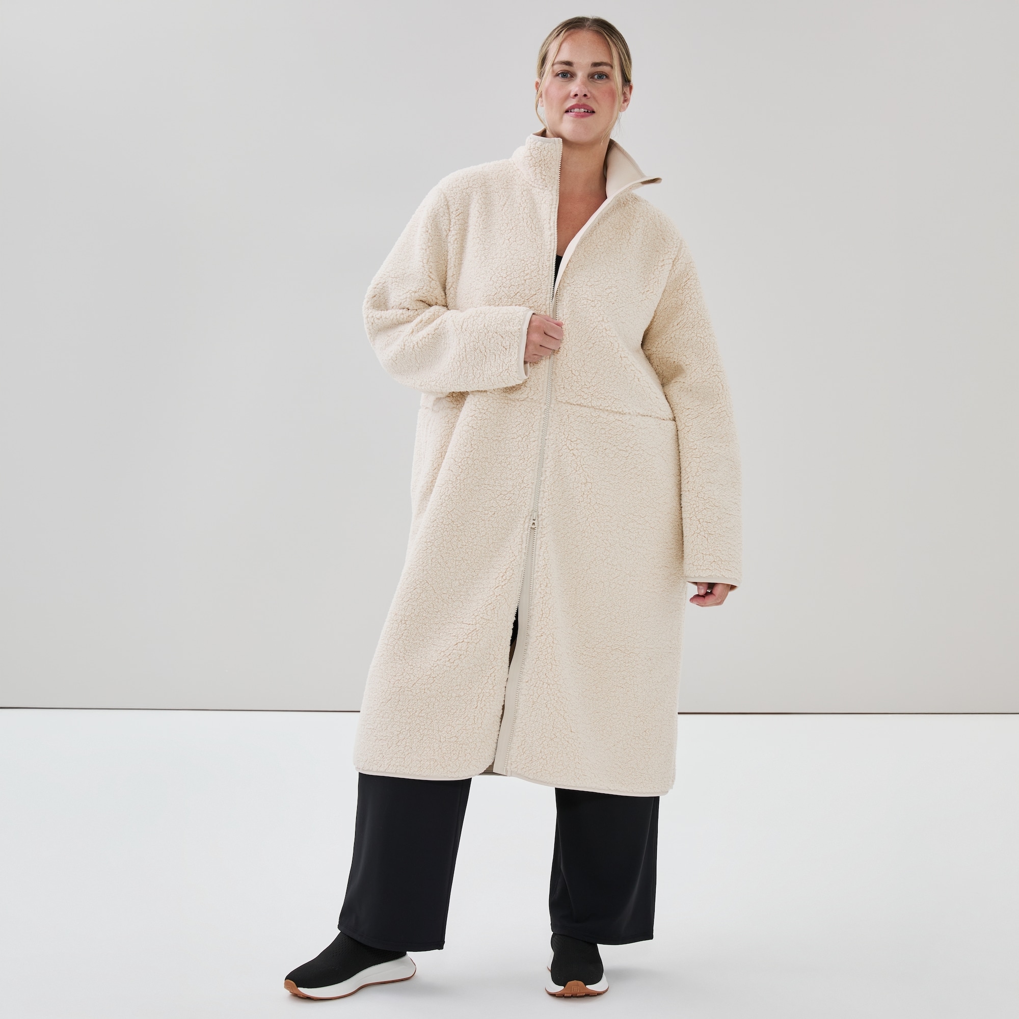 Veste en molleton effet peau de mouton Femmes+