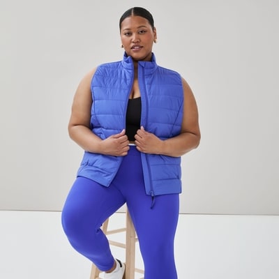 Women+ Puffer Vest - Bright Blue