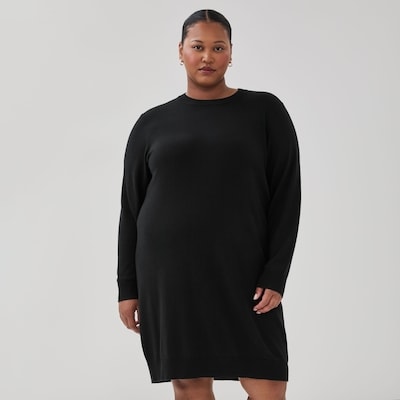 Women+ Cotton Cashmere Blend Sweater Dress - JF Black