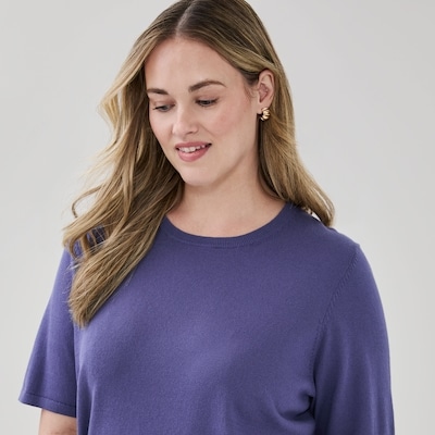 Chandail en tricot jersey Femmes+ - Bleu