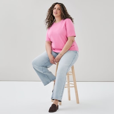 Women+ Jersey Sweater - Pink