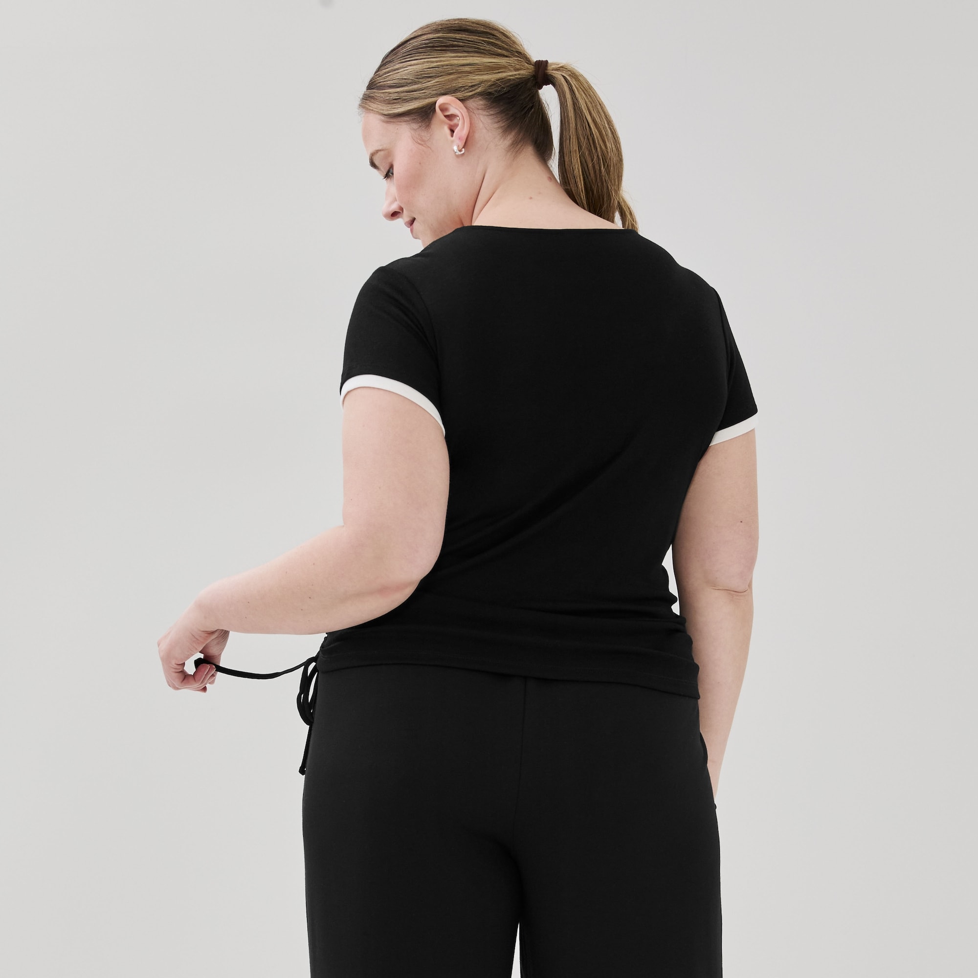 T-shirt sport à fronces latérales Femmes+