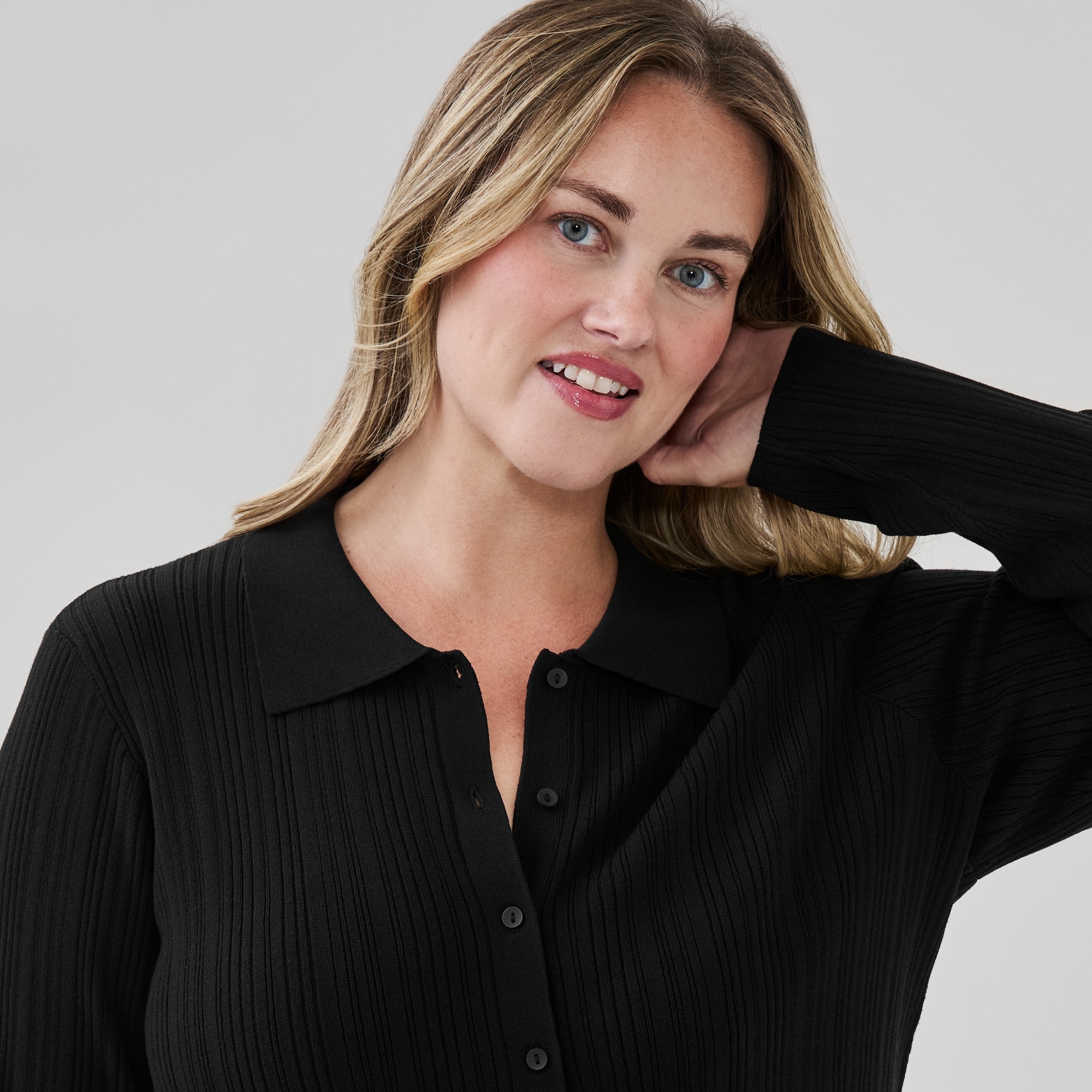 Cardigan à col italien Femmes+