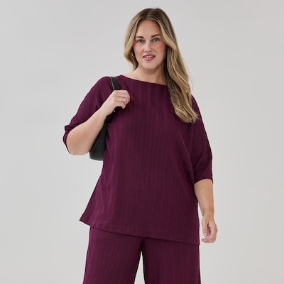 Women+ Dolman Sleeve Top - Maroon