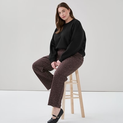 Joe Fresh Women+ Printed High Rise Straight Leg Jean 1 ea, $39.00/1ea