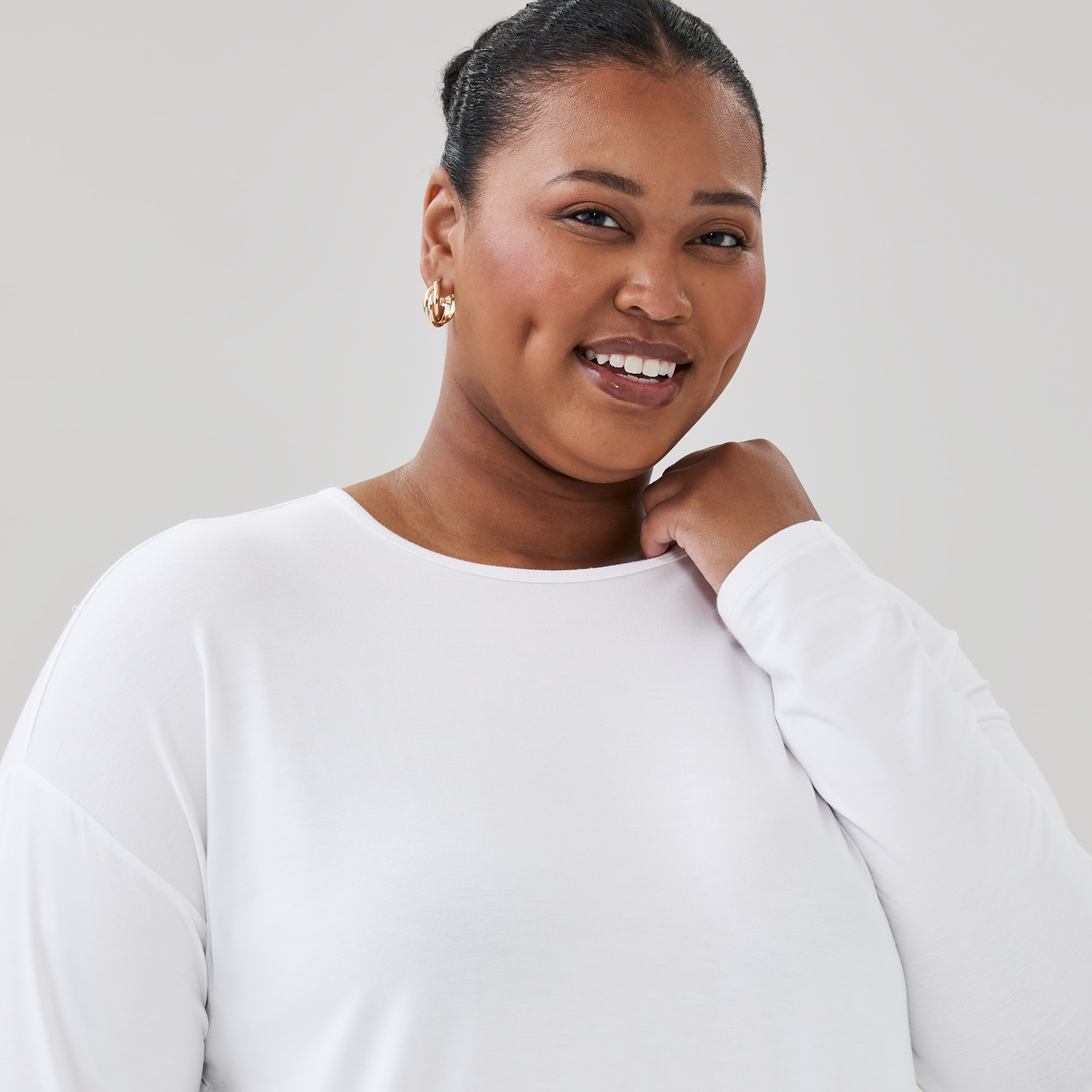 Women+ Relaxed Fit Long Sleeve Top